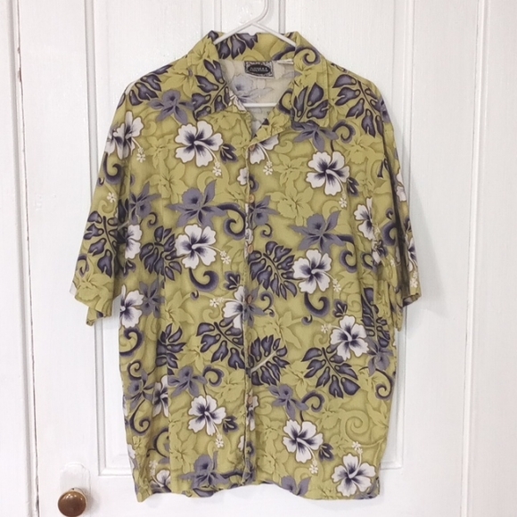 Men's Hawaiian Button Shirt - Picture 1 of 4